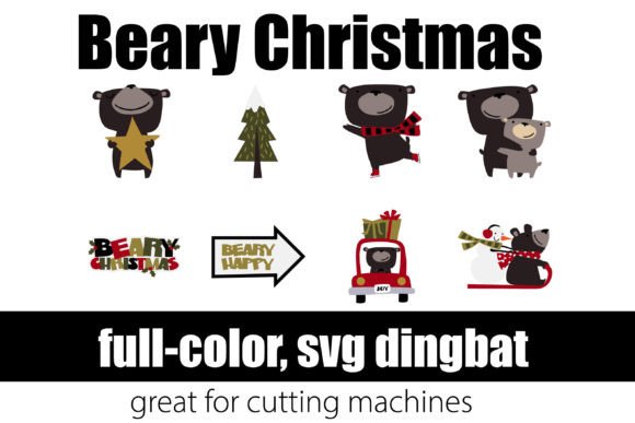 Beary Christmas: A Dingbat Font for Festive Design