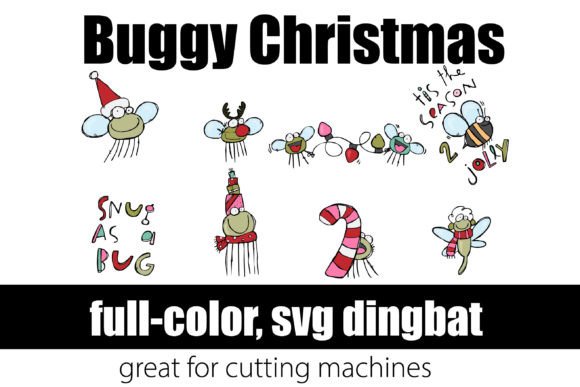 Buggy Christmas: A Whimsical Font for Festive Vinyl and Design