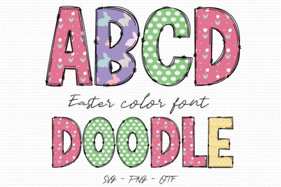 Easter Alpha: A Sweet, Chic, and Bubbly Color Font for Vibrant Designs
