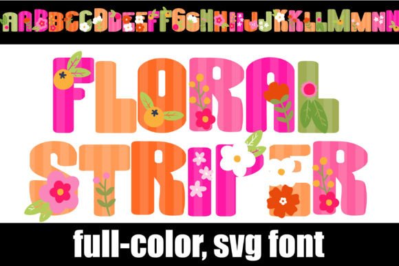 Floral Striper: A Retro Display Font for Bold Branding