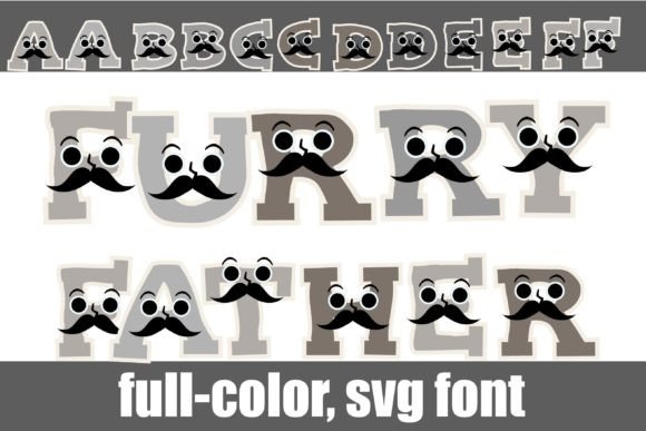 Furry Father: A Playful Serif Font with Character and Color