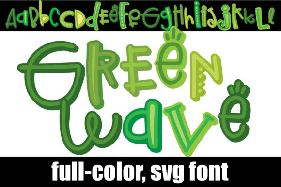 Green Wave: A Fresh Take on Whimsical Typography