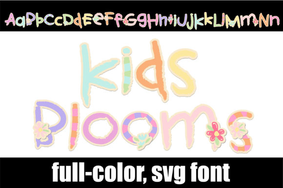 Kid's Bloom: A Playful Full-Color Font for Creative Projects