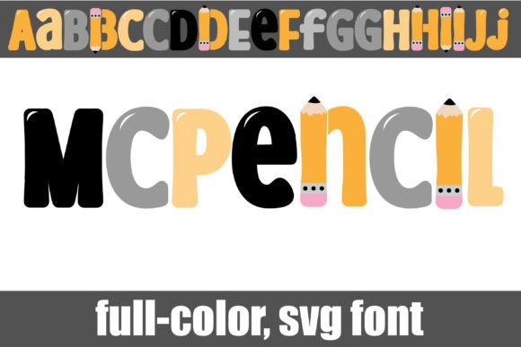 Mcpencil: The Full-Color Font for Playful, Eye-Catching Designs