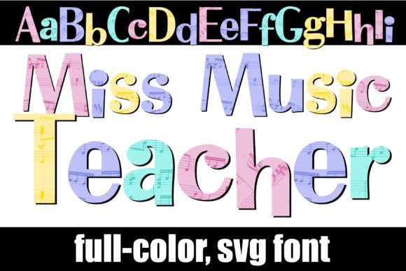 Miss Music Teacher: A Playful SVG Color Font for Creative Brands